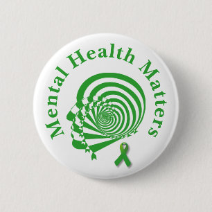Green Ribbon zur Sensibilisierung für psychische G Button