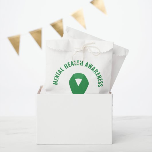 Green Ribbon zur Sensibilisierung für psychische G Geschenktütchen (Party)