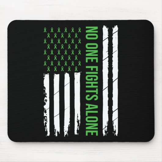 Green Ribbon zur Sensibilisierung für psychische G Mousepad (Vorne)