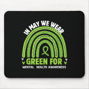 Green Ribbon zur Sensibilisierung für psychische G Mousepad