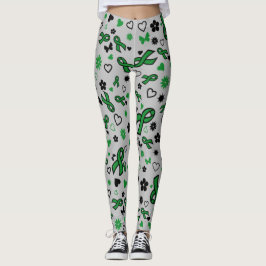 Green Ribbons Multi..C Diff Leggings