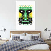 Green Ritual Mask Leinwanddruck (Insitu (Schlafzimmer))