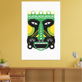 Green Ritual Mask Leinwanddruck (Insitu (Wohnzimmer))