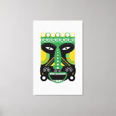 Green Ritual Mask Leinwanddruck (Vorderseite)