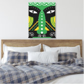 Green Ritual Tribal Leinwanddruck (Insitu (Schlafzimmer))