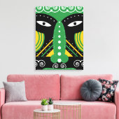 Green Ritual Tribal Leinwanddruck (Insitu (Wohnzimmer))