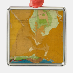 Green River Becken geologisch Silbernes Ornament
