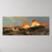 Green River Cliffs - Thomas Moran Fine Art Poster (Vorne)