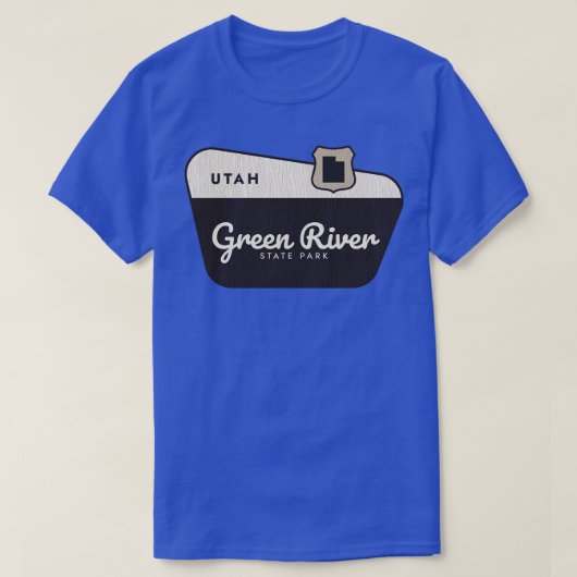 Green River Staat Park Utah Begrüßungszeichen T-Shirt (Design vorne)