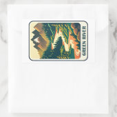 Green River Utah Farben Rechteckiger Aufkleber (Tasche)