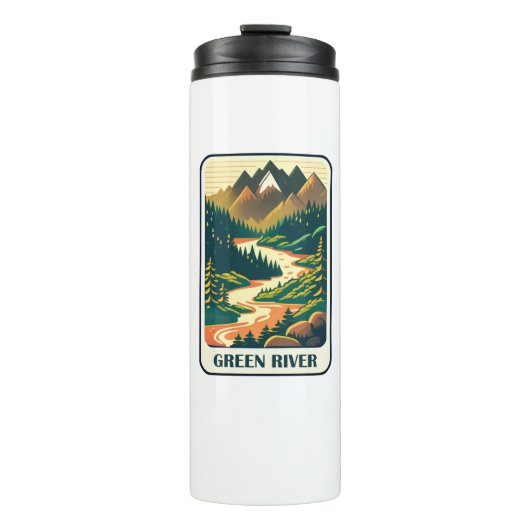 Green River Utah Farben Thermosbecher (Vorderseite)