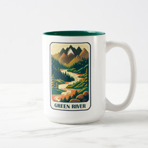 Green River Utah Farben Zweifarbige Tasse