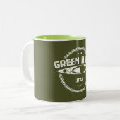 Green River Utah Kayaking Zweifarbige Tasse (Vorderseite Links)