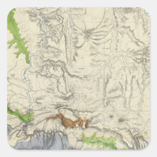 Green River von der Gewerkschafts-pazifischen Quadratischer Aufkleber