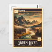Green River, Wyoming | VINTAG Postkarte (Vorne/Hinten)