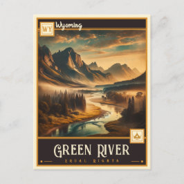 Green River, Wyoming | VINTAG Postkarte