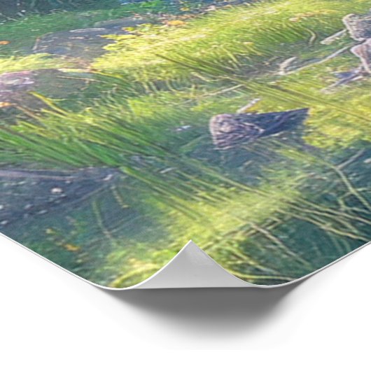 Green Riverbank Poster (Ecke)