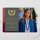 Green RN Caduceus Abschluss Foto Ankündigung (Vorderseite)