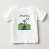 Green Roaring Jurassic Dinosaurier Baby T-shirt (Vorderseite)