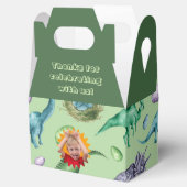 Green Roaring Jurassic Dinosaurs Foto Geschenkschachtel (Geöffnet)