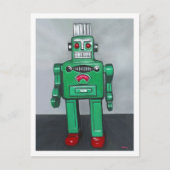 Green Robot Postkarte (Vorderseite)