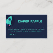 Green Rocket Spaceship Space Theme Diaper Raffle Begleitkarte (Vorderseite)
