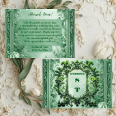 Green Rococo Garden Grand Baroque Opulence Wedding Dankeskarte