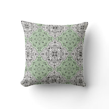 Green Rokoko Pattern Geblüht