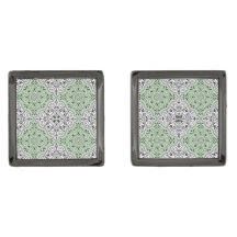 Green Rokoko Pattern Geblüht