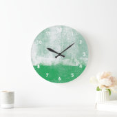 Green rolled paint clock große wanduhr (Zuhause)