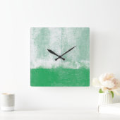 Green rolled paint clock quadratische wanduhr (Zuhause)
