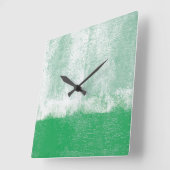 Green rolled paint clock quadratische wanduhr (Winkel)