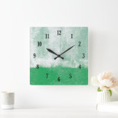 Green rolled paint clock quadratische wanduhr (Zuhause)