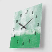 Green rolled paint clock quadratische wanduhr (Winkel)