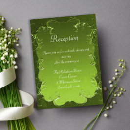 Green Romance Vintage Wedding Empfang Begleitkarte