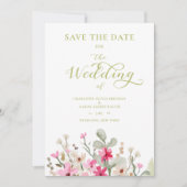 Green Romantic Photo Couple Wedding Floral Wreath (Vorderseite)