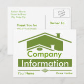 Green Roof Vielen Dank Postkarte (Vorne/Hinten)