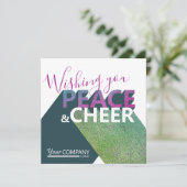 Green, rosa Violet Business Typografy Holiday Einladung (Stehend Vorderseite)