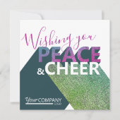 Green, rosa Violet Business Typografy Holiday Einladung (Vorderseite)