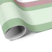 Green, Rose and Pink Stripes Geschenkpapier (Rolleneckpunkt)