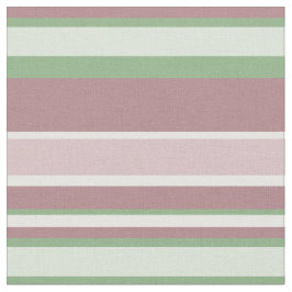 Green, Rose and Pink Stripes Stoff