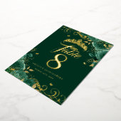 Green Rose Swirl Quinceanera Gold Tischnummer (Gedreht)