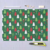 Green 💚 💔 🤍, rot, weiß, Tennis Weihnachten Seidenpapier (Handwerk)