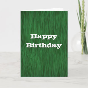 Green Rough Wood Birthday Card Karte