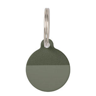 Green Round-Pet-Tag mit zwei Tonen-Moos - individu Haustiermarke