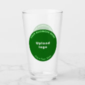 Green Round Shape Business Brand on Glass Cup Glas (Vorderseite)