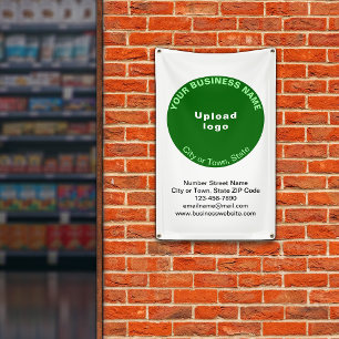 Green Round Shape Business-Marke auf Banner