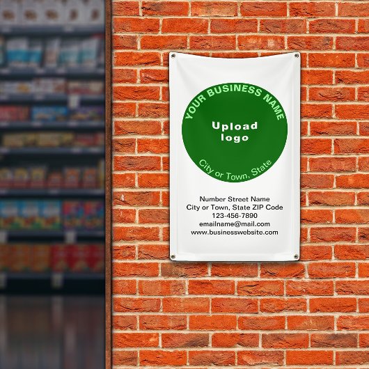 Green Round Shape Business-Marke auf Banner