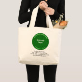Green Round Shape Business-Marke auf Jumbo Stoffbeutel (Vorderseite (Produkt))