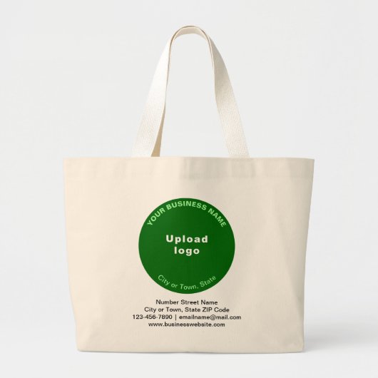 Green Round Shape Business-Marke auf Jumbo Stoffbeutel (Vorne)